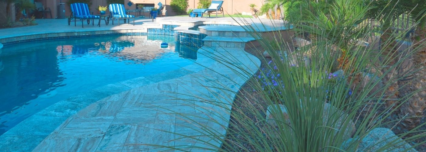 Natural Stone Coping for a Timeless Desert Look
